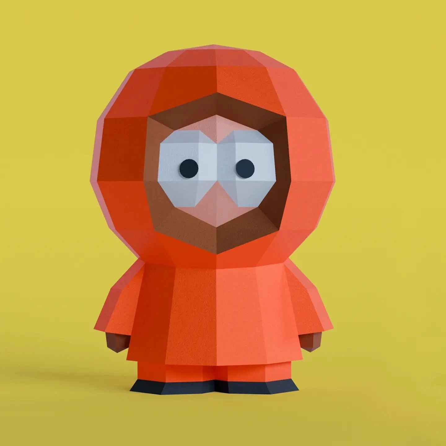 Kenny McCormick 3D Digital Template PDF | DIY Papercraft | South Park | Instant Download |