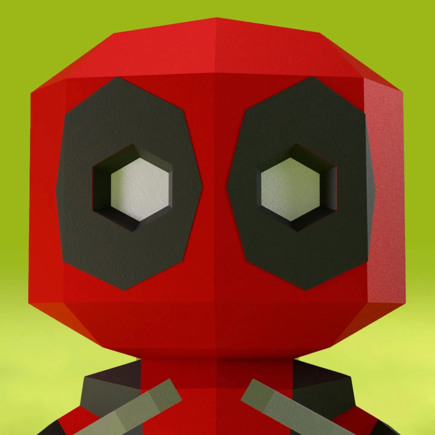 Deadpool 3D Digital Template PDF | DIY Papercraft | Marvel | Instant Download |