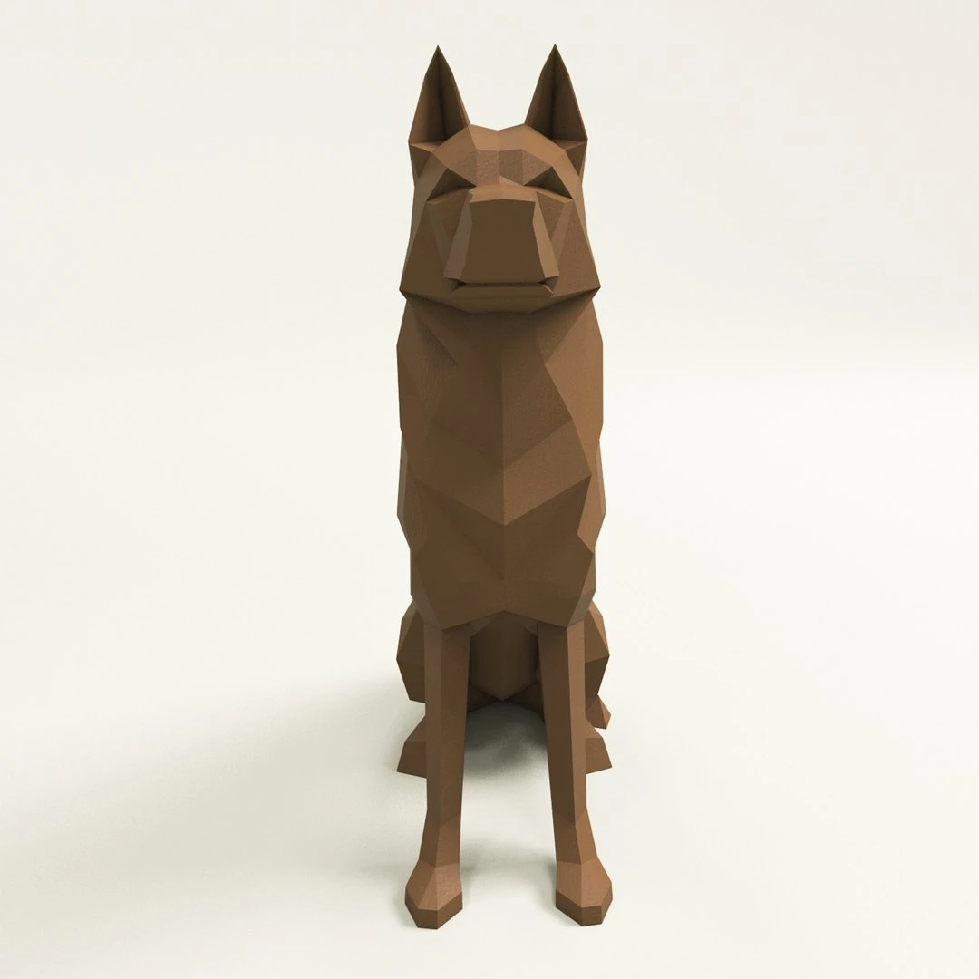 Sheepdog. Digital templates in PDF for paper low-poly sculpture