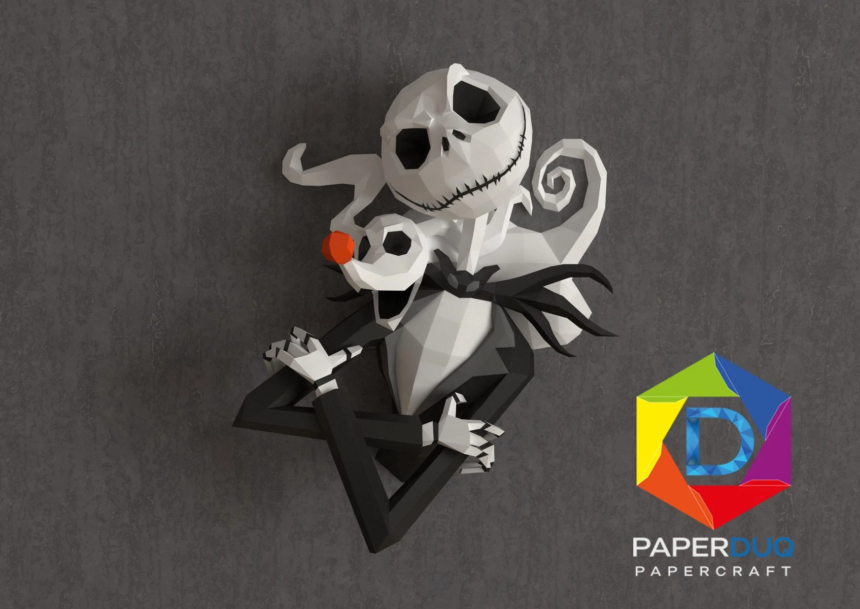 Jack Skellington and Zero, The Nightmare Before Christmas *Plantilla Papercraft PDF - PDF Papercraft Template*