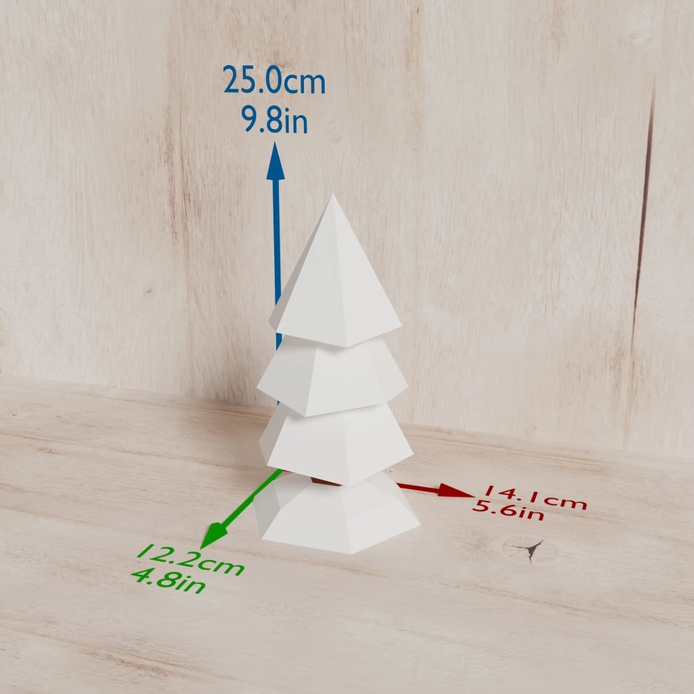 Tiny Tree Papercraft 3D DIY low poly paper crafts model template