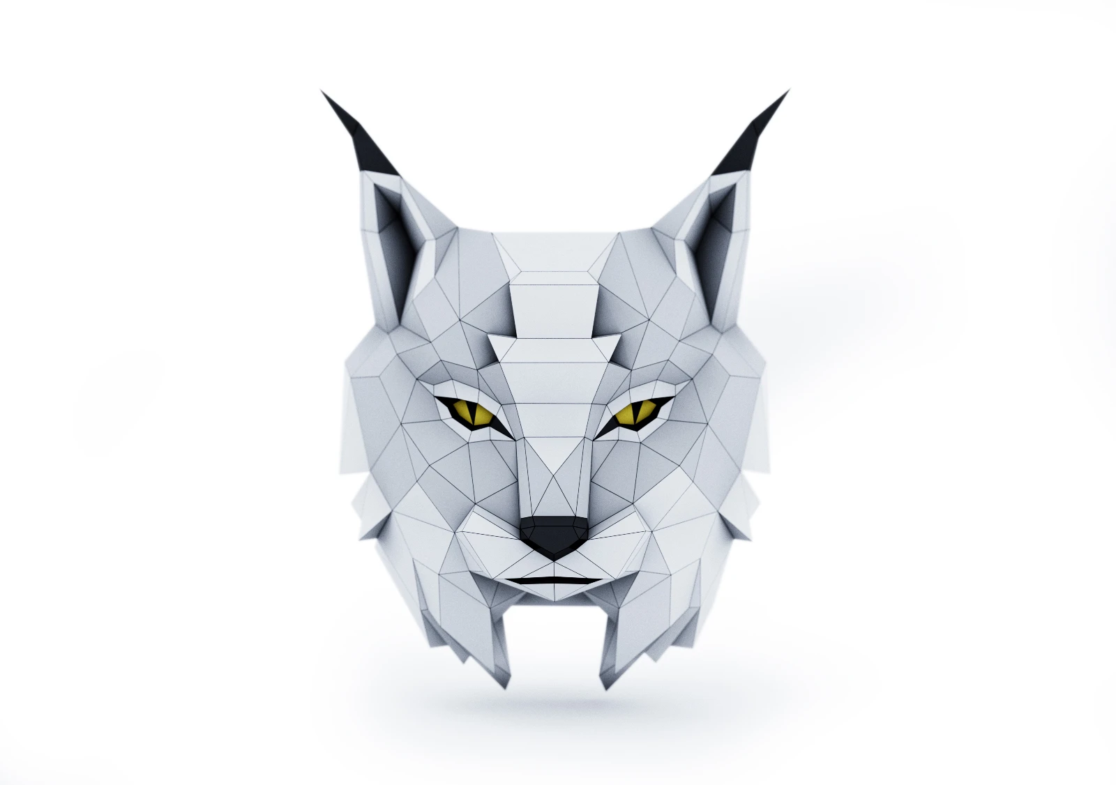 Lynx Trophy PDF Template, Low Poly, Paper Sculpture, DIY, Pepakura Pattern, Handmade, Papercraft, Lowpoly, Lowpoly Papercraft, HBPAPERstuff