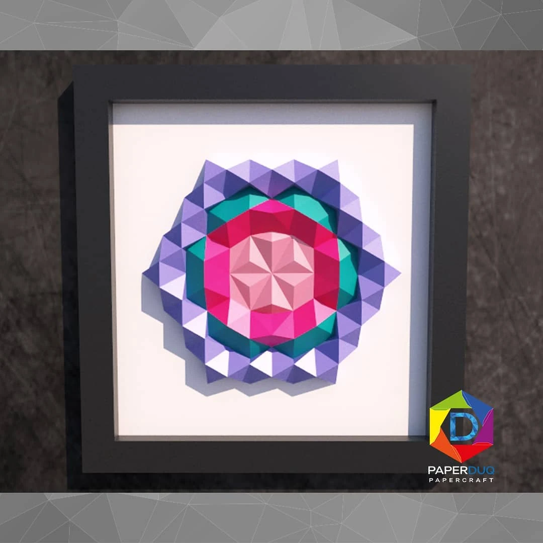 Mosaic Mandala *Plantilla Papercraft PDF - PDF Papercraft Template*