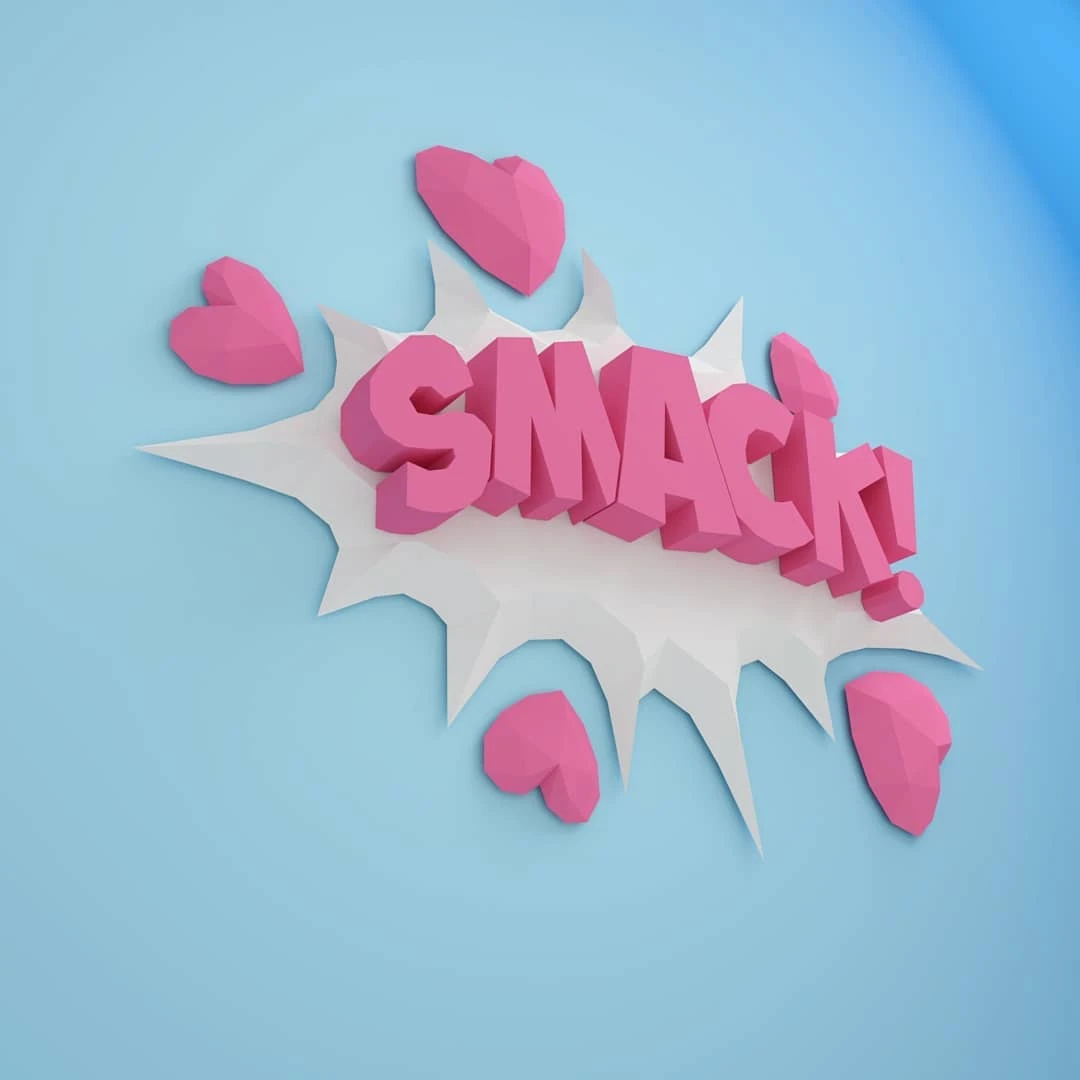 Smack Comics Pop Art Papercraft 3D DIY low poly paper crafts wall hanging model template