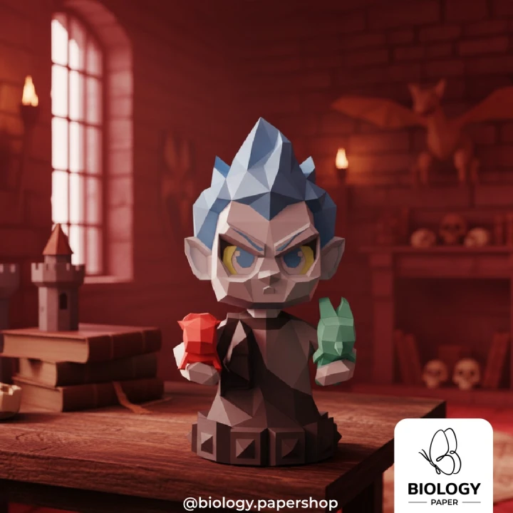 Hades, Hercules Low Poly Papercraft Template Pepakura PDF DIY Handmade