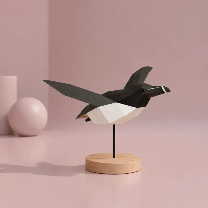 Flying Penguin Papercraft, Lowpoly Papercraft, Fovea - Papercraft - Nonitt