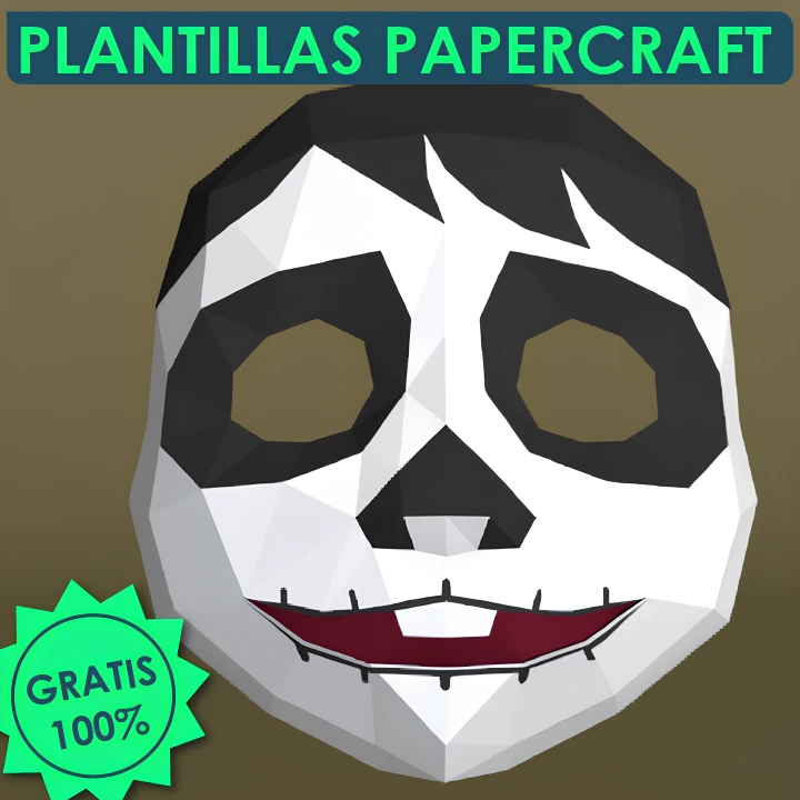 Miguel Mask by COCO Papercraft Templates, Paper Art and Craft for Home Decor, DIY, 3DIER, PDF Patterns, Papercraft Templates, Low Poly Miguel Mask by COCO Papercraft Templates, Paper Art and Craft for Home Decor, DIY, 3DIER, PDF Patterns, Papercraft Templates, Low Poly