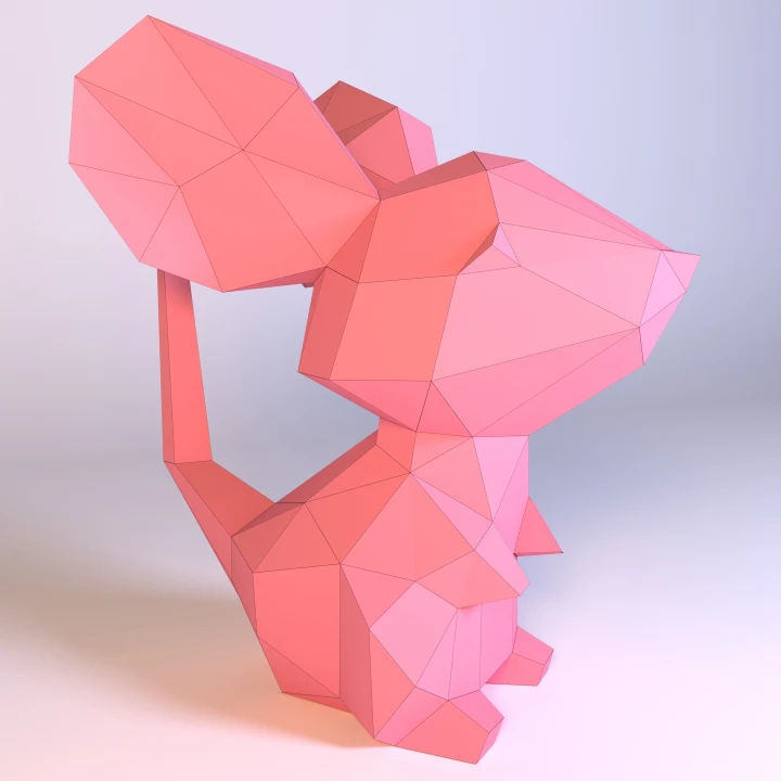 Little Mouse PDF Template, Low Poly, Paper Sculpture, DIY, Pepakura Pattern, Handmade, Papercraft, Lowpoly, Lowpoly Papercraft Little Mouse PDF Template, Low Poly, Paper Sculpture, DIY, Pepakura Pattern, Handmade, Papercraft, Lowpoly, Lowpoly Papercraft