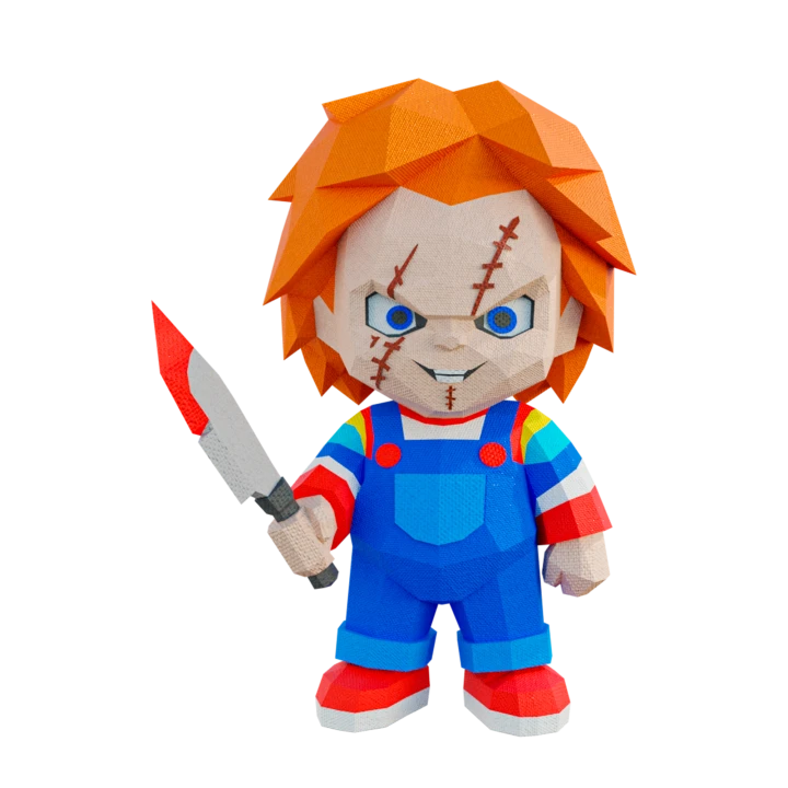 Charles Lee Ray, Chucky, Child's Play, Halloween Low Poly Papercraft