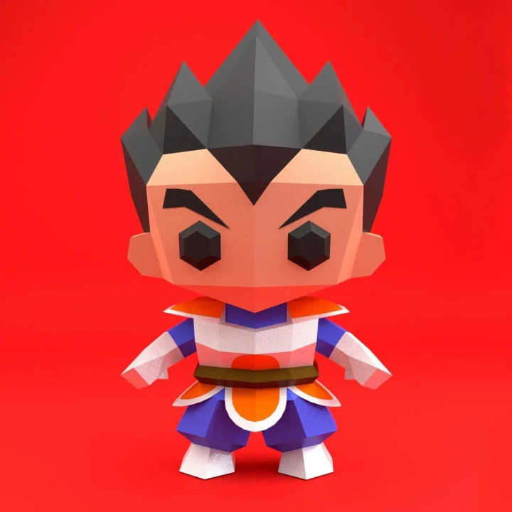 Vegeta 3D Digital Template PDF | DIY Papercraft | Dragon Ball | Instant Download |