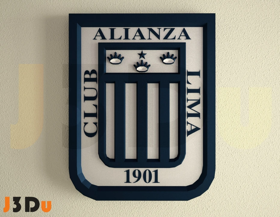 Logo Alianza Lima Papercraft PDF Template For office, Room, Decor, DIY gift for friends, family, Low poly Paper, Paper Craft 3D kit by J3Du Logo Alianza Lima Papercraft PDF Template For office, Room, Decor, DIY gift for friends, family, Low poly Paper, Paper Craft 3D kit by J3Du