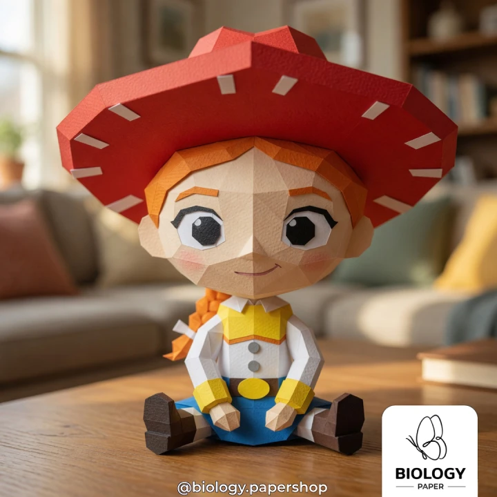 Jessica Jane " Jessie " Pride, Toy Story Low Poly Papercraft Template Pepakura PDF DIY Handmade