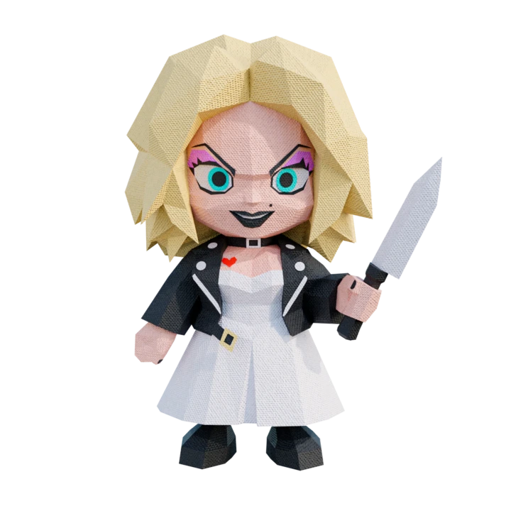 Tiffany DeSalle, Tiffany, Scream Queens, Halloween Low Poly Papercraft