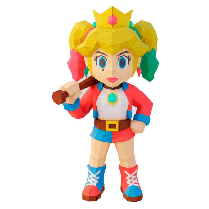 Princess Peach Harley Low Poly Papercraft