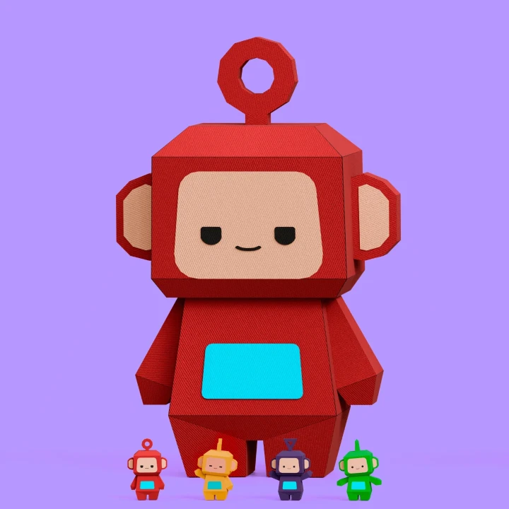 Po Teletubby 3D Digital Template PDF | DIY Papercraft | Teletubbies | Instant Download |