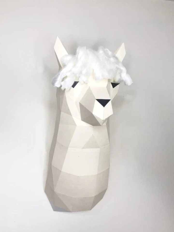 Llama Head papercraft. You get PDF digital file templates and instructions for these DIY modern paper sculpture. Llama Head papercraft. You get PDF digital file templates and instructions for these DIY modern paper sculpture.