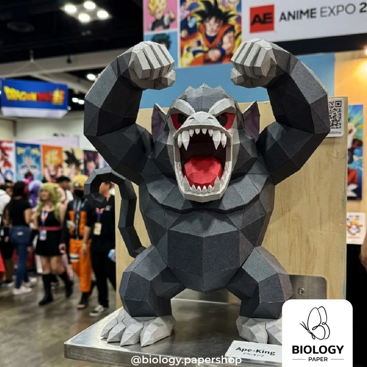 Dragon Ball Oozaru Baby Low Poly Papercraft Template Pepakura PDF DIY Handmade