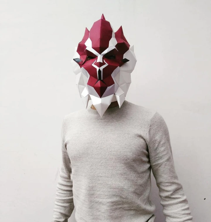 WUKONG - FreeFire Mask DIY, Lowpoly Papercraft