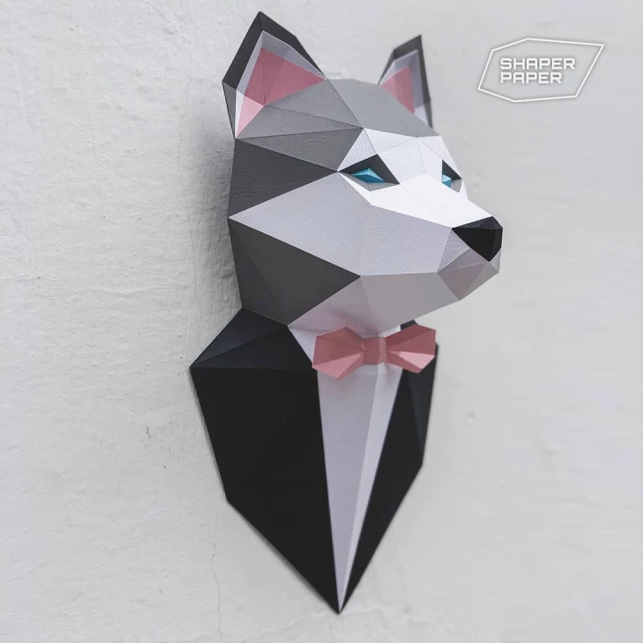 Papercraft 3D Elegant Husky Template