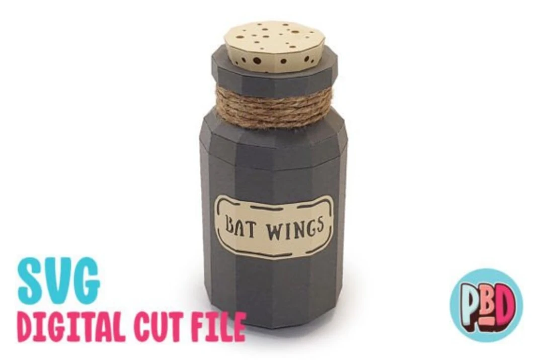 Bat Wings Bottle 3D Papercraft