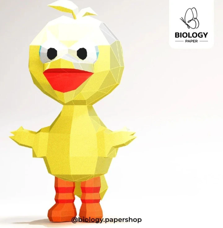 Big Bird Low Poly Papercraft Template Pepakura PDF DIY Handmade Big Bird Low Poly Papercraft Template Pepakura PDF DIY Handmade