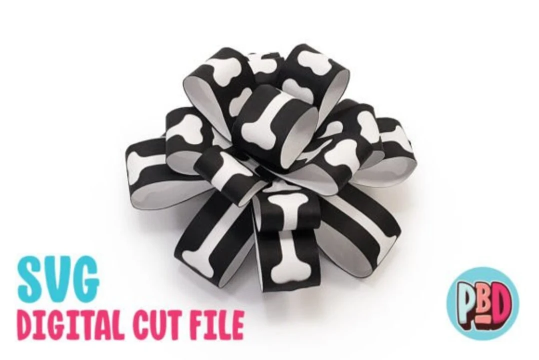 Black & White Bone Gift Bow