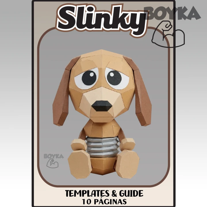 Slinky Baby Toy Story Low Poly Papercraft Templates Gift DIY Decoration BOYKA