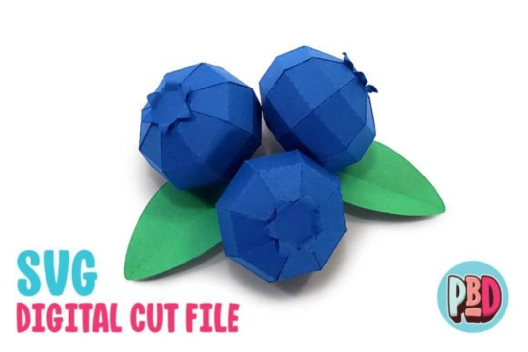 3D Blueberries SVG