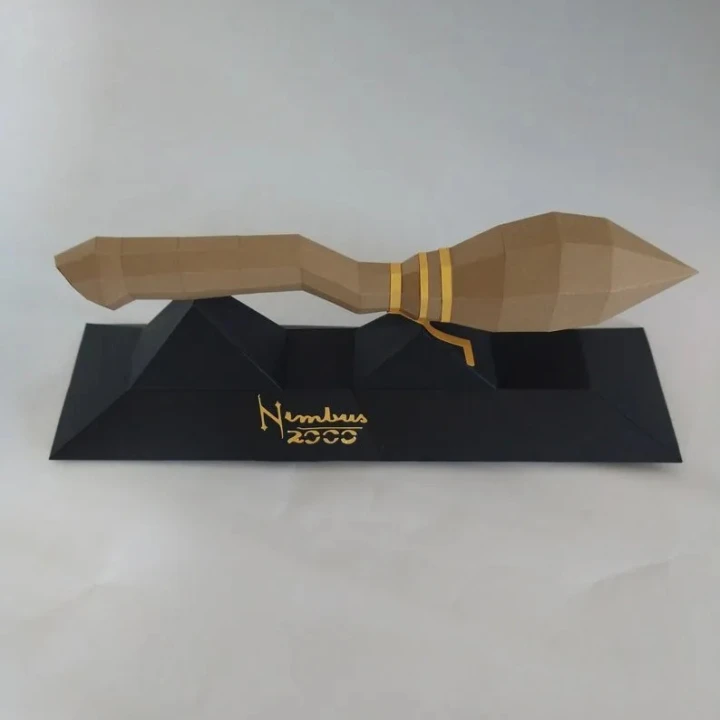 Harry Potter Nimbus Broom 3D Decor Low poly Papercraft, DIY, PDF