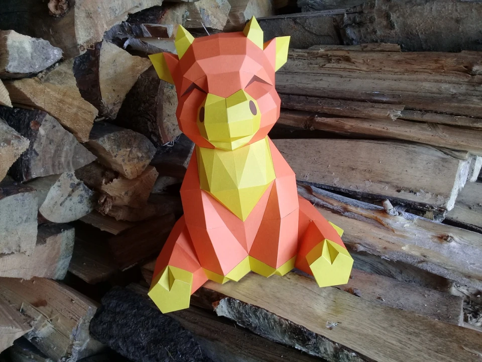 Little Bull Papercraft Template - Low Poly, Pepakura PDF, DIY Handmade, Home Decoration, Creative Gifts Little Bull Papercraft Template - Low Poly, Pepakura PDF, DIY Handmade, Home Decoration, Creative Gifts