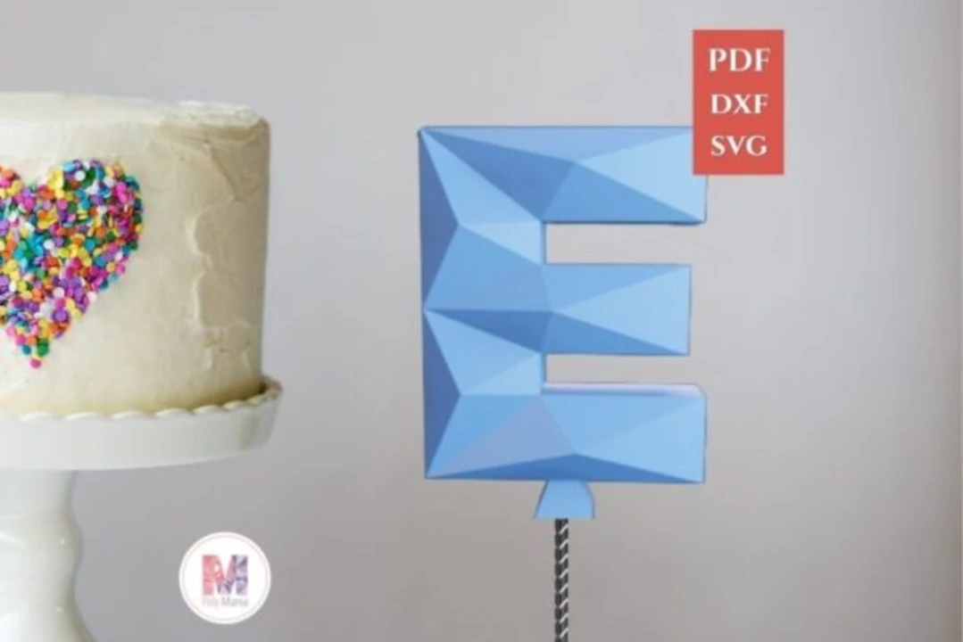 Cake Topper Letter E