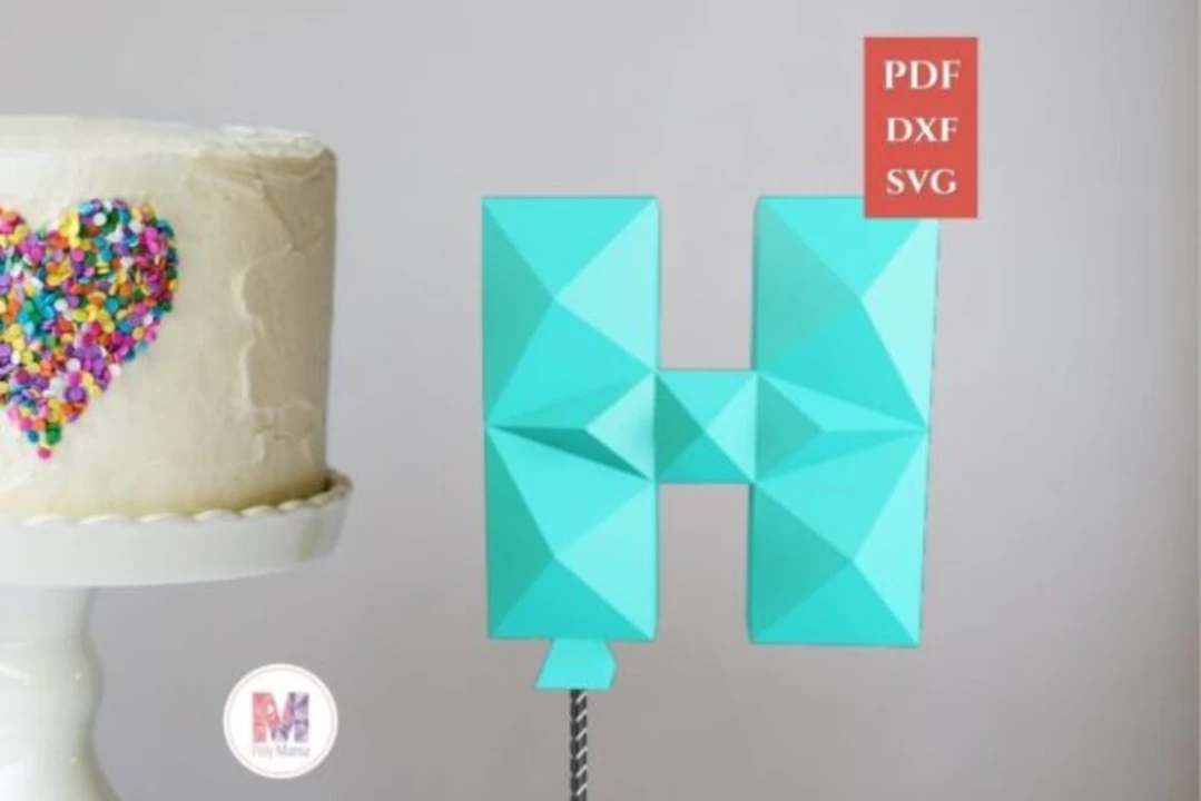 Cake Topper Letter H
