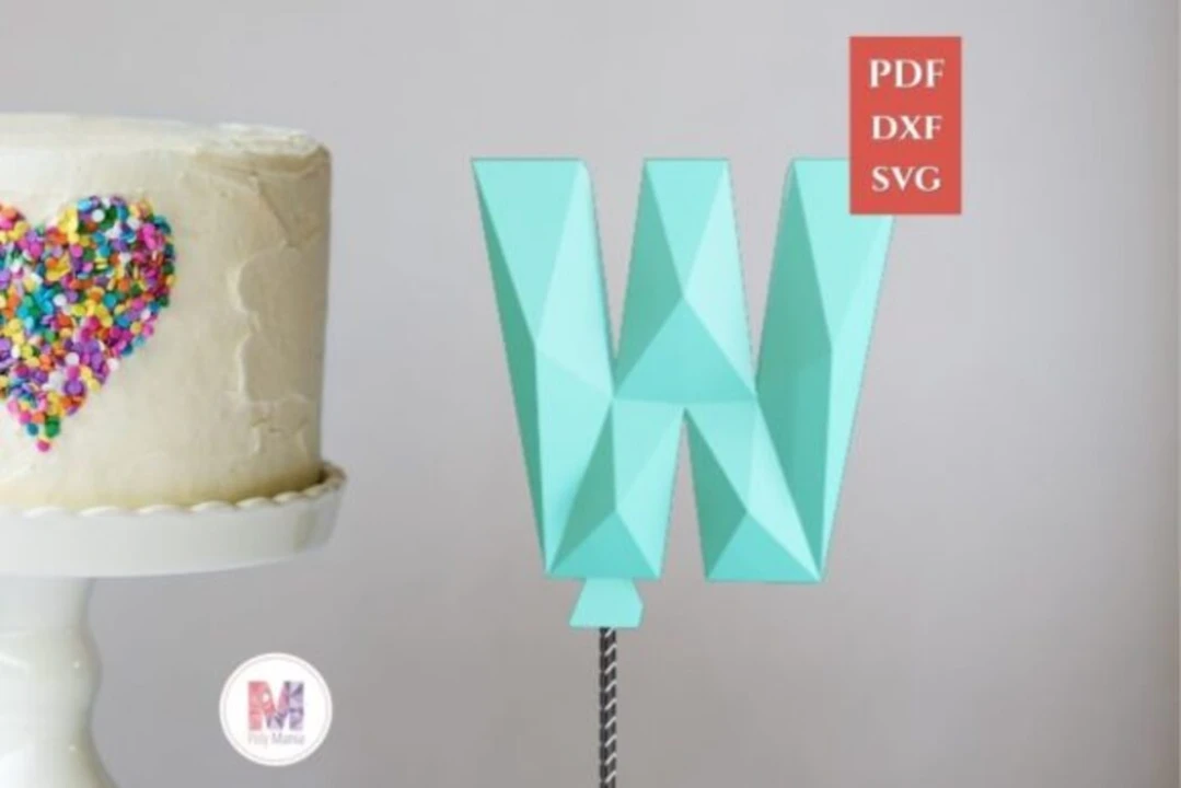 Cake Topper Letter W