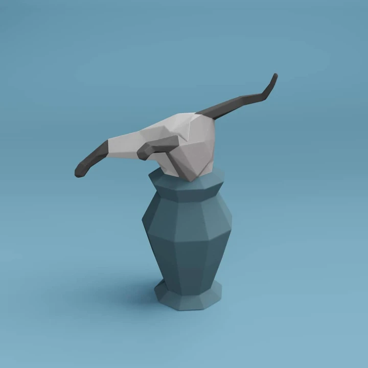 DIY Curious Cat Papercraft Template Low Poly 3D Animal Model Instant Download PDF Paper Sculpture Minimalist Home Decor