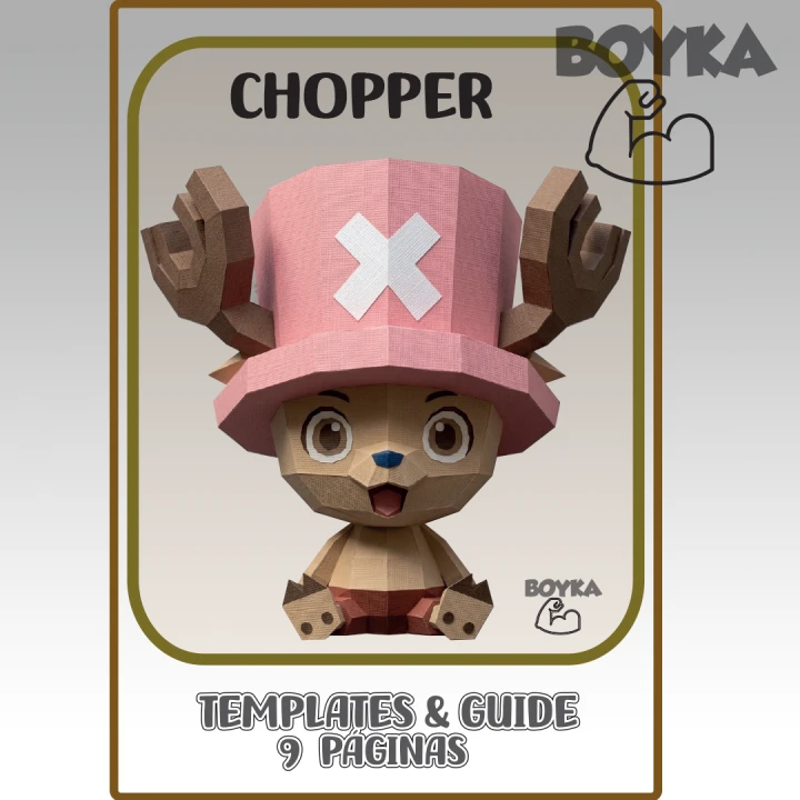 Tony Tony Chopper - One Piece Low Poly Papercraft Templates Gift DIY Decoration BOYKA