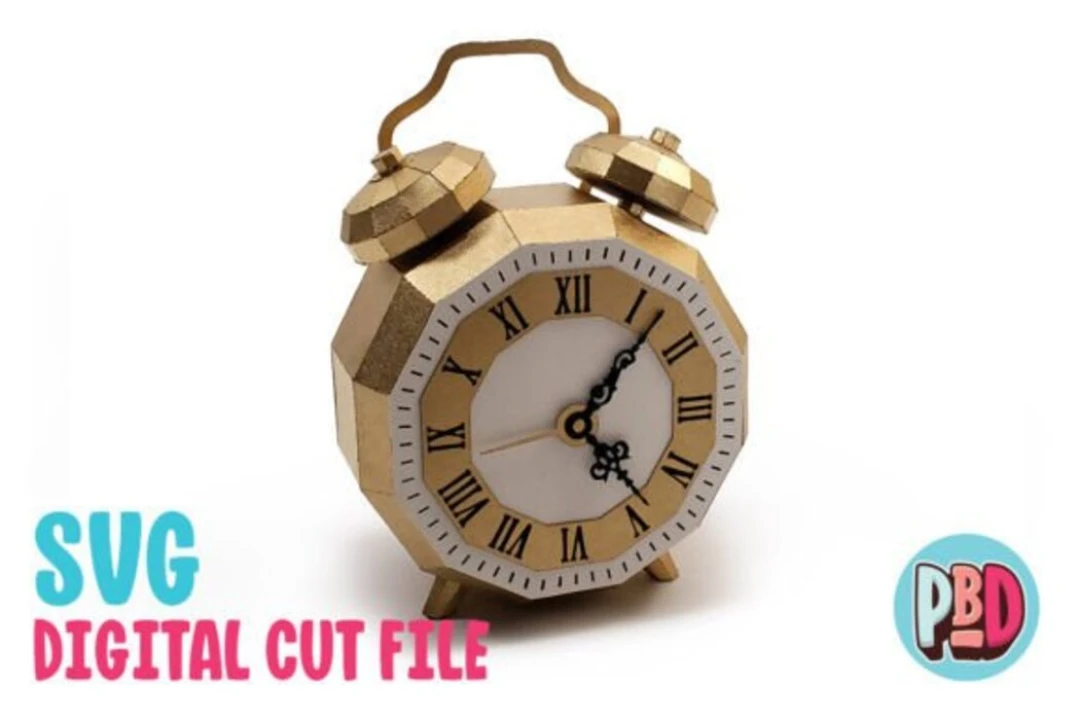 Clock 3D Papercraft SVG