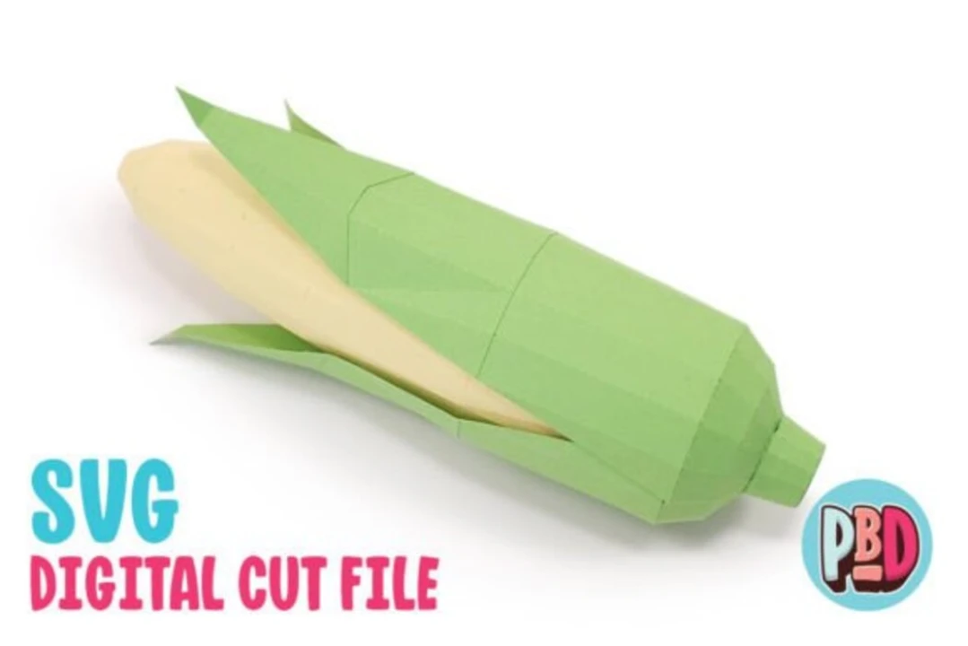 Corn 3D Papercraft SVG