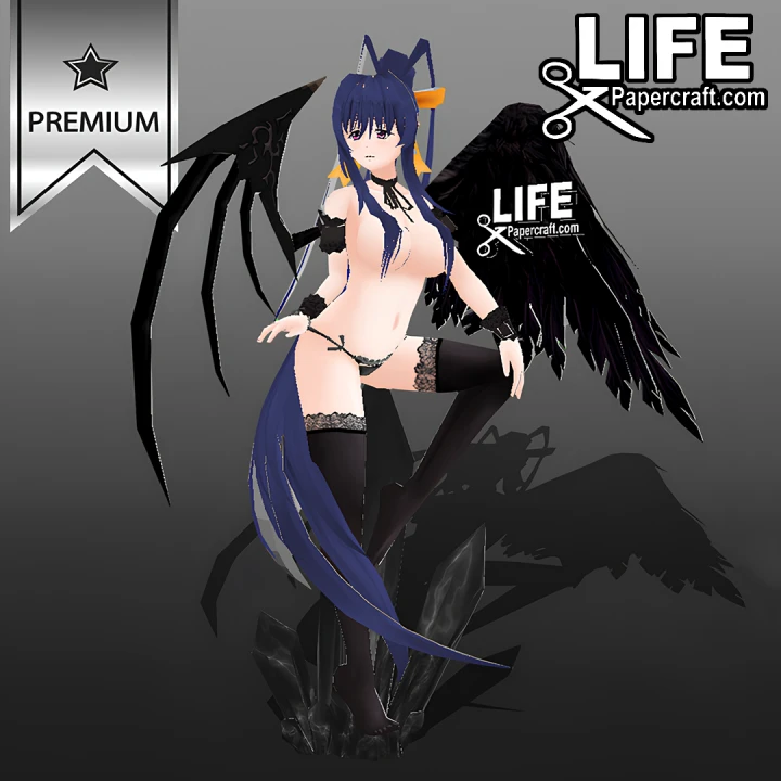 High School DXD: Akeno Himejima H.e.n.t.a.i Papercraft, DIY 3D Paper Model for Creative Home Decoration