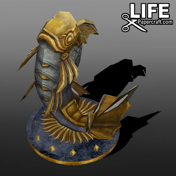 Zodiac Statue Pisces (February 19 – March 20) Low Poly Papercraft, DIY 3D Paper Model for Creative Home Decoration