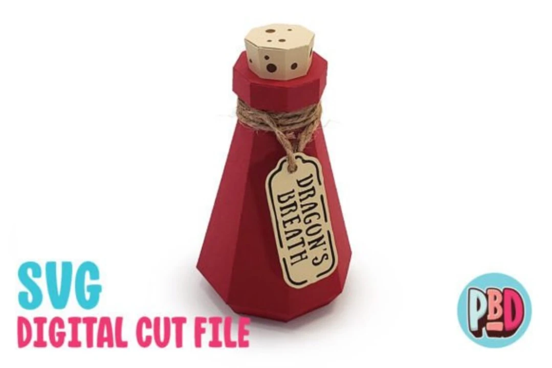 Dragon's Breath Potion 3D Papercraft SVG