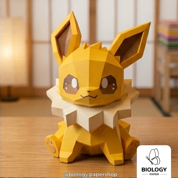 Pokemon Jolteon Low Poly Papercraft Template Pepakura PDF DIY Handmade