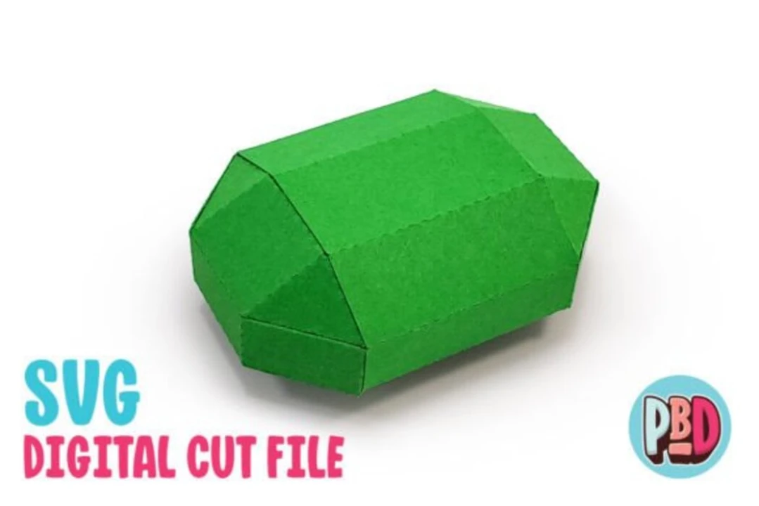 Emerald 3D Papercraft SVG