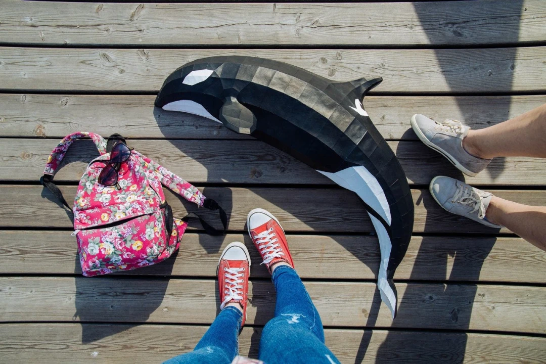 Papercraft Orca: 3D Low Poly Paper Sculpture DIY (PDF Pattern)