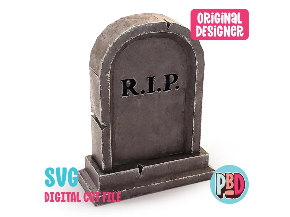 Tombstone 3D Papercraft SVG