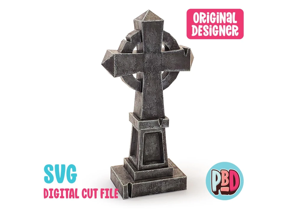 Tombstone 3D Papercraft SVG