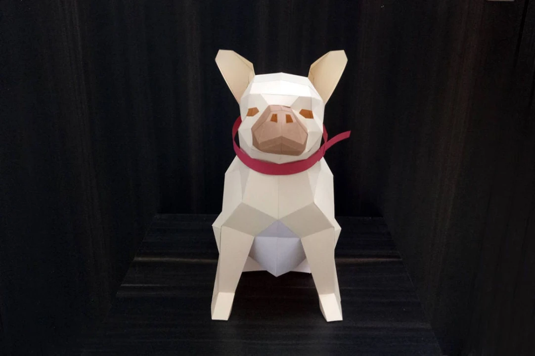 French Bulldog Model, Animal Model, 3d Papercraft, lowpoly , Pets, papercraft, DIY, low poly, papermodel, Paper animal, DIY gift