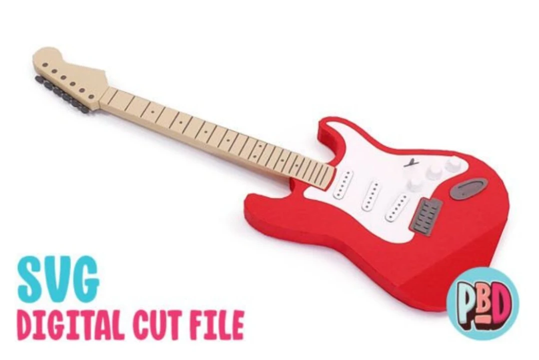 Fender Electric Guitar 3D Papercraft SVG