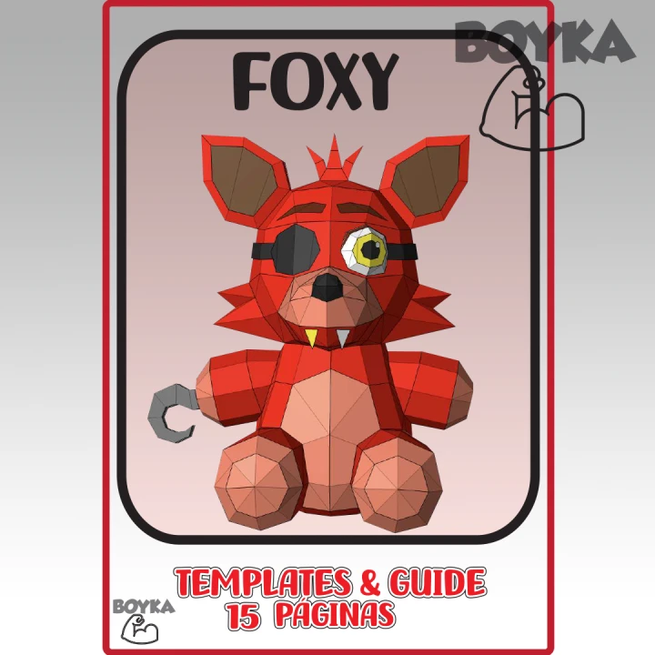 Foxy Low Poly Papercraft Templates Gift DIY Decoration BOYKA