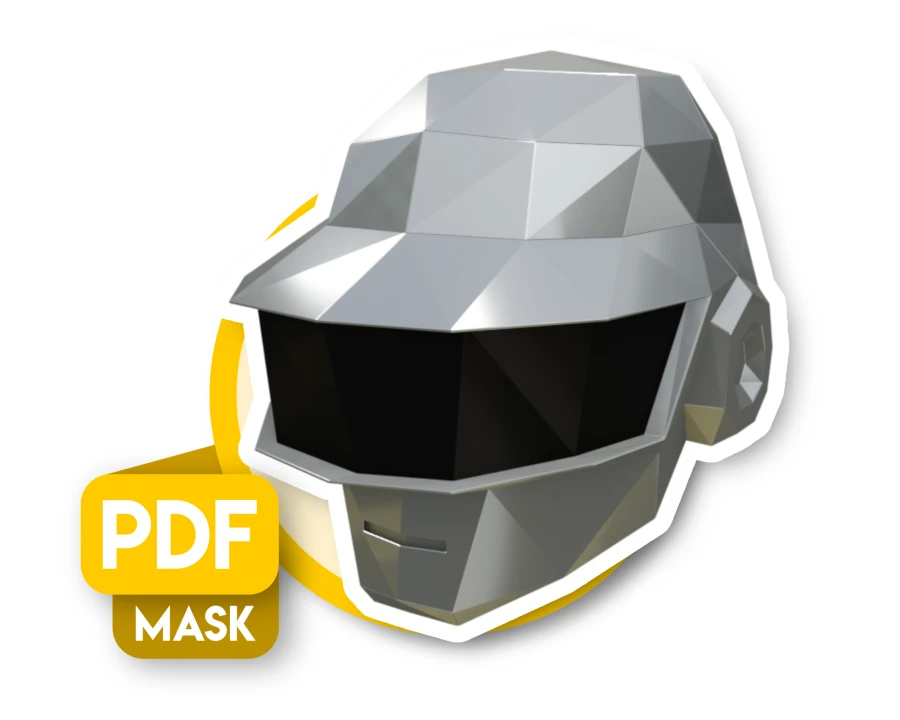 Silver Daft Punk Helmet Patterns