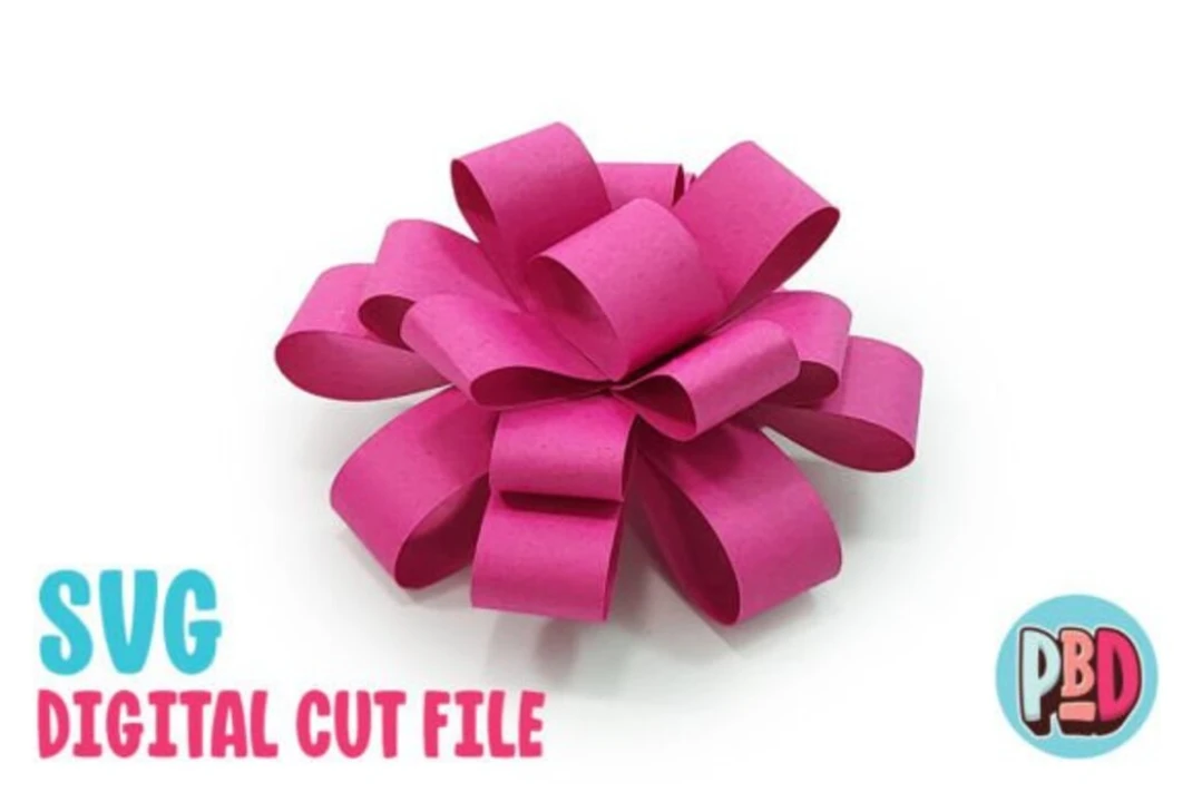 Gift Bow 3D Papercraft SVG